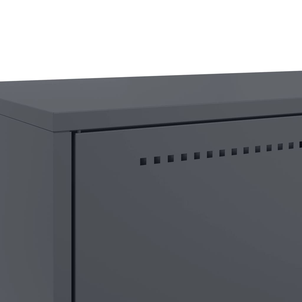 Credenza Antracite 68x39x111,5 cm Acciaio