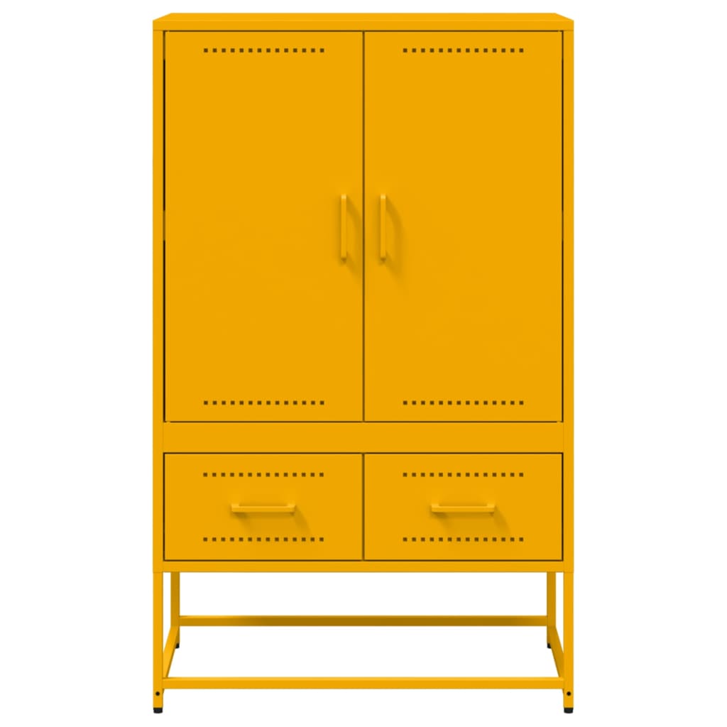 Credenza Giallo Senape 68x39x111,5 cm in Acciaio