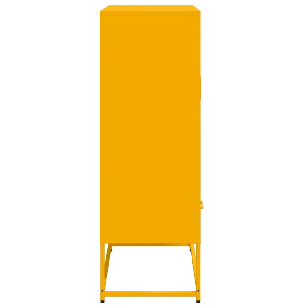 Credenza Giallo Senape 68x39x111,5 cm in Acciaio