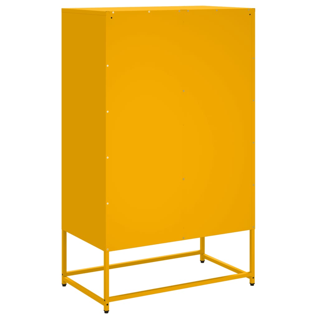 Credenza Giallo Senape 68x39x111,5 cm in Acciaio