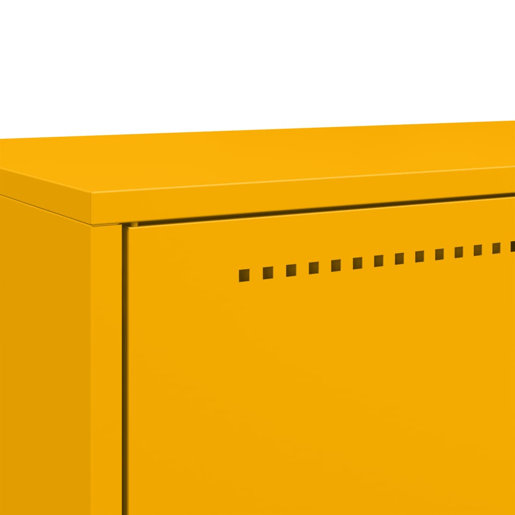 Credenza Giallo Senape 68x39x111,5 cm in Acciaio