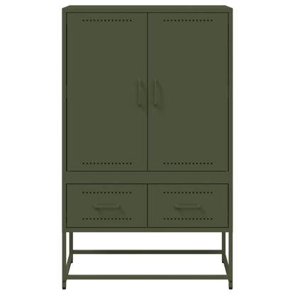 Credenza Verde Oliva 68x39x111,5 cm in Acciaio