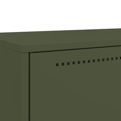 Credenza Verde Oliva 68x39x111,5 cm in Acciaio