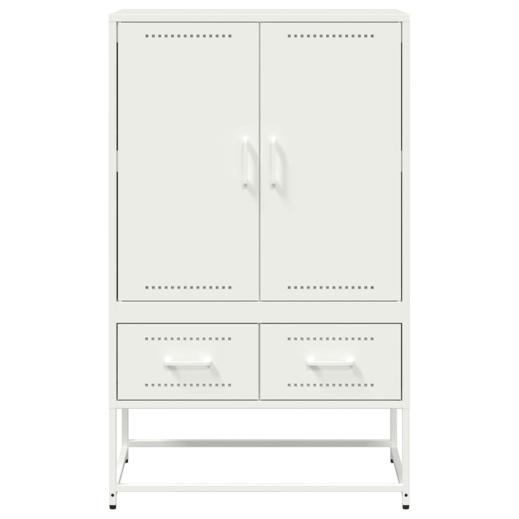 Credenza Bianca 68x39x111,5 cm Acciaio