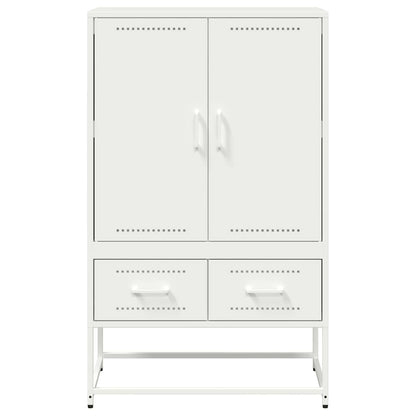 Credenza Bianca 68x39x111,5 cm Acciaio - homemem39