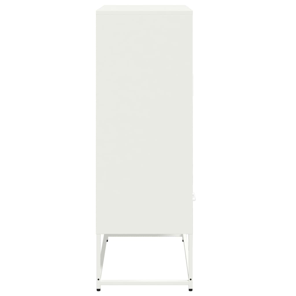 Credenza Bianca 68x39x111,5 cm Acciaio