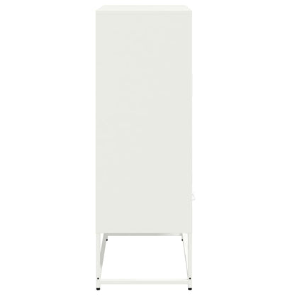 Credenza Bianca 68x39x111,5 cm Acciaio