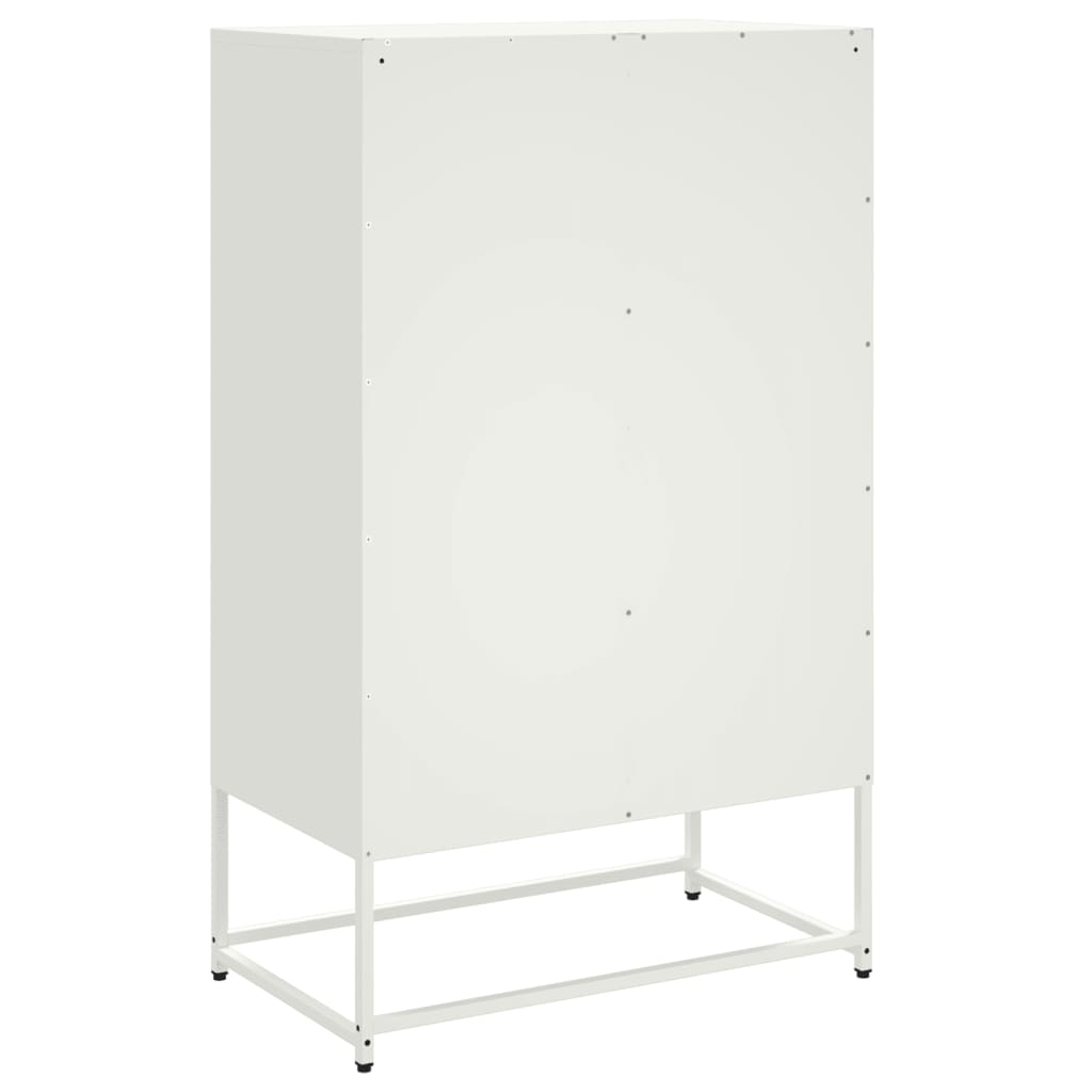 Credenza Bianca 68x39x111,5 cm Acciaio