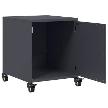 Comodino Antracite 36x39x43,5 cm in Acciaio - homemem39