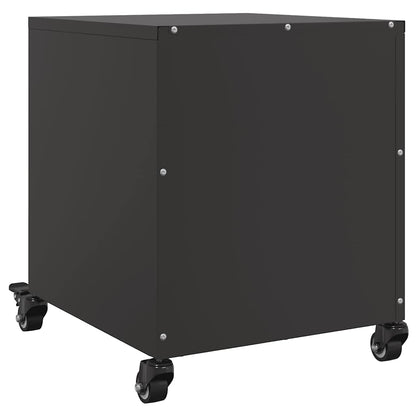 Comodini 2 pz Neri 36x39x43,5 cm in Acciaio - homemem39