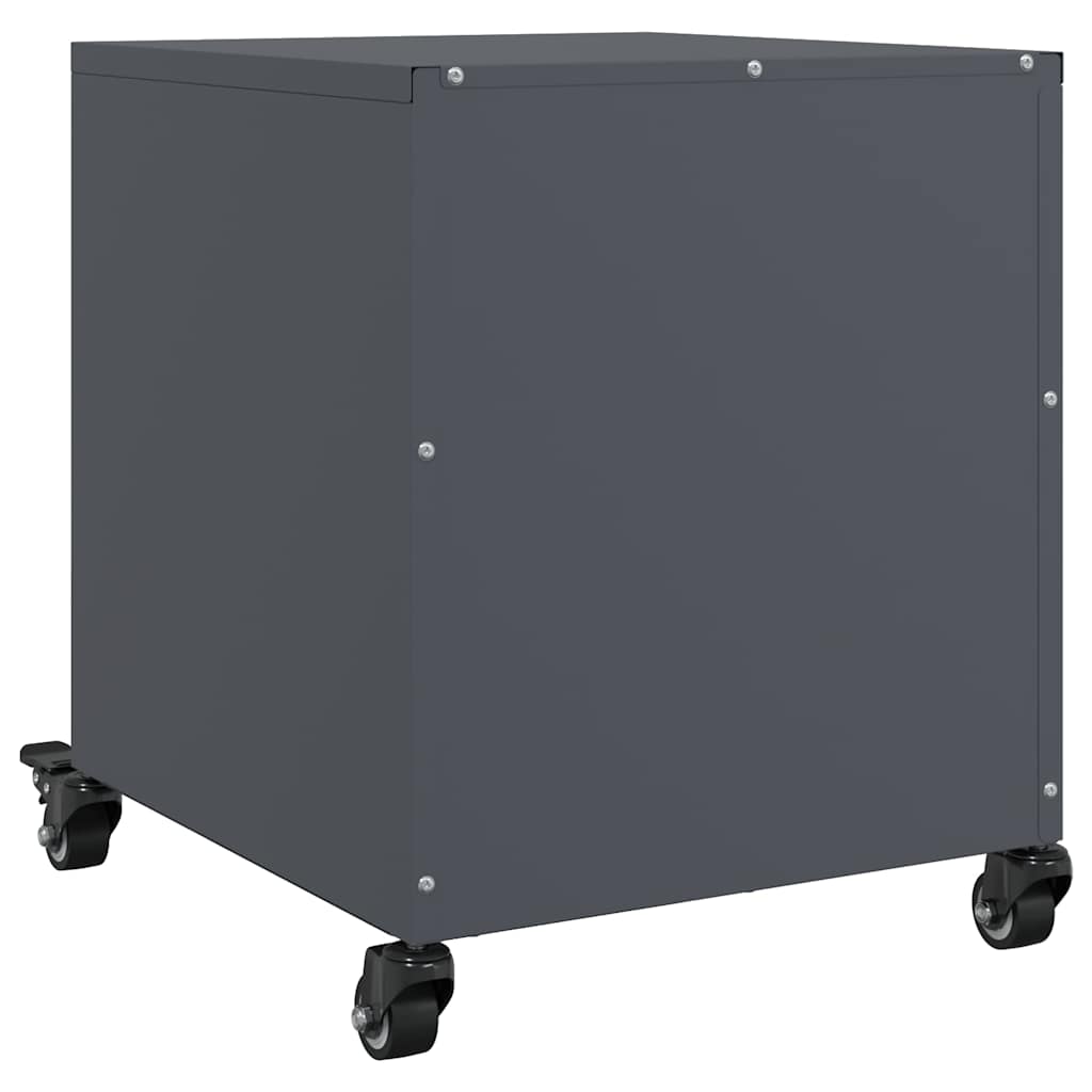 Comodino Antracite 36x39x43,5 cm in Acciaio - homemem39