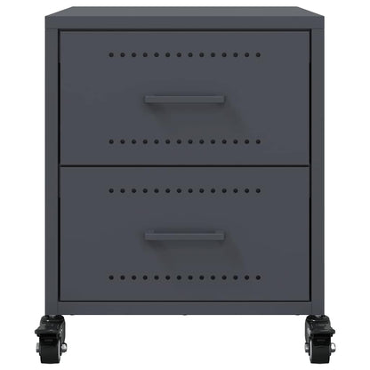 Comodini 2 pz Antracite 36x39x43,5 cm in Acciaio - homemem39