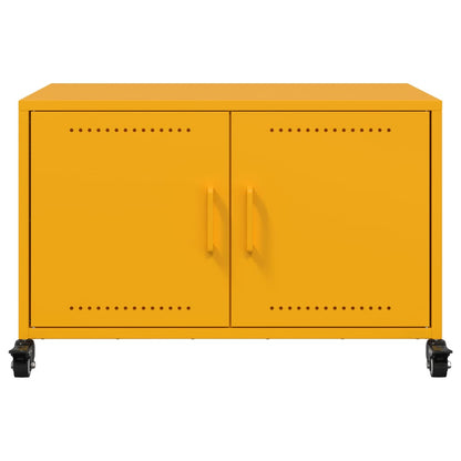 Mobile TV Giallo Senape 68x39x43,5cm Acciaio Laminato a Freddo - homemem39