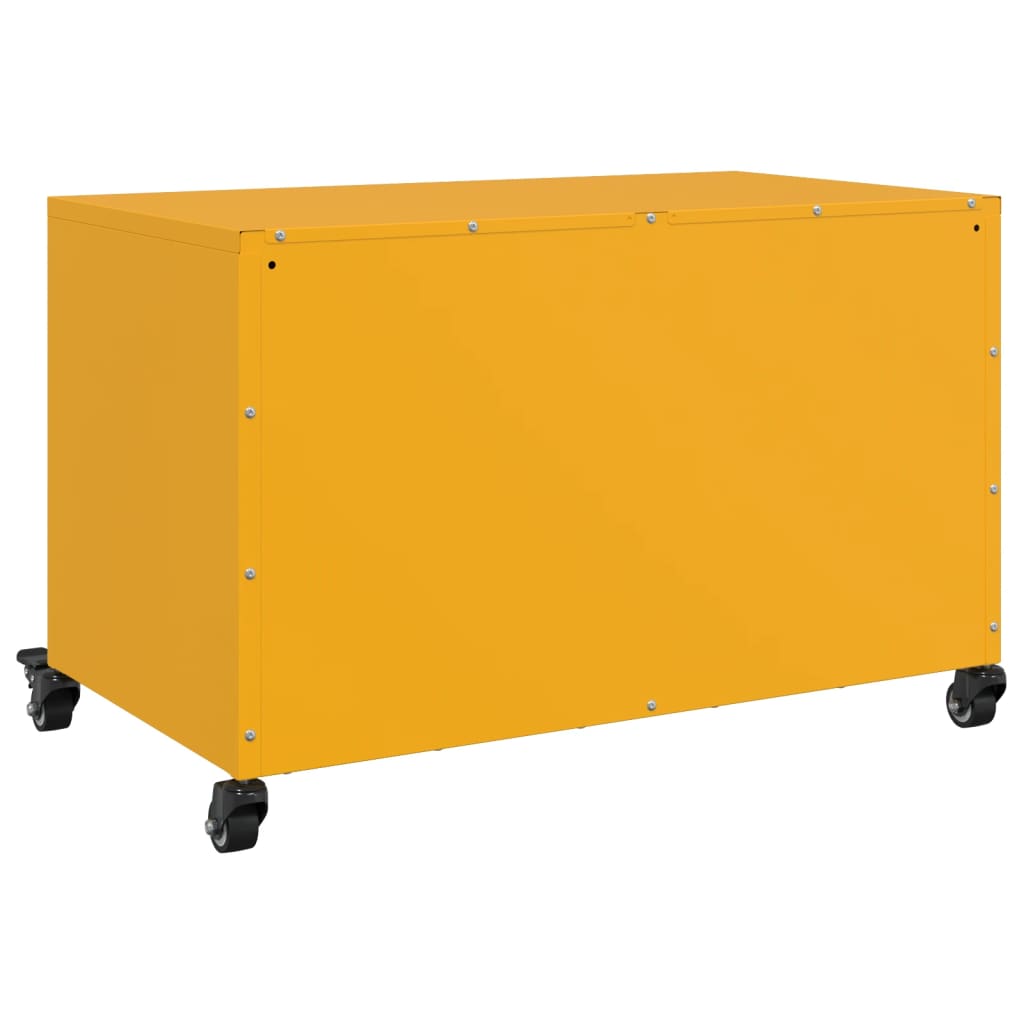 Mobile TV Giallo Senape 68x39x43,5cm Acciaio Laminato a Freddo - homemem39