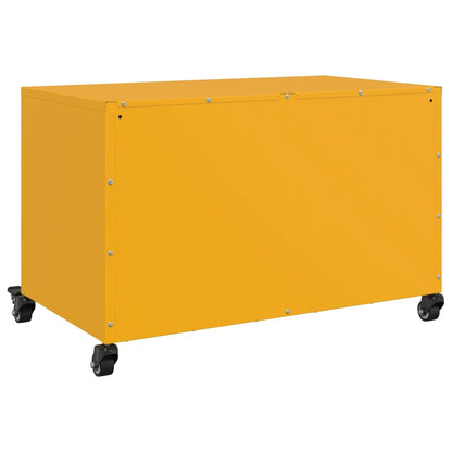 Mobile TV Giallo Senape 68x39x43,5cm Acciaio Laminato a Freddo - homemem39