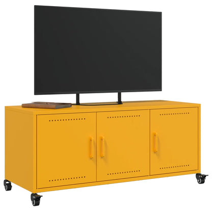 Mobile TV Giallo Senape 100,5x39x43,5 cm in Acciaio - homemem39