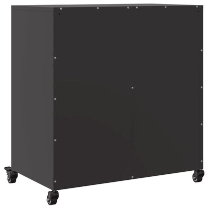 Credenza Nera 68x39x72 cm in Acciaio