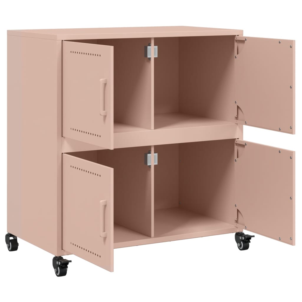 Credenza Rosa 68x39x72 cm in Acciaio - homemem39