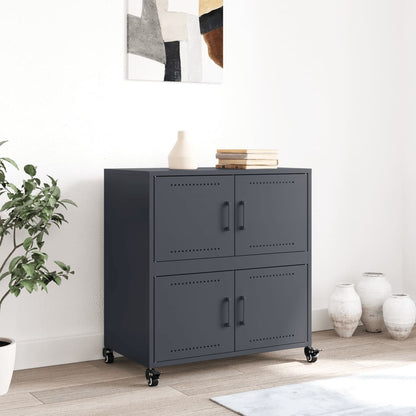 Credenza Antracite 68x39x72 cm in Acciaio