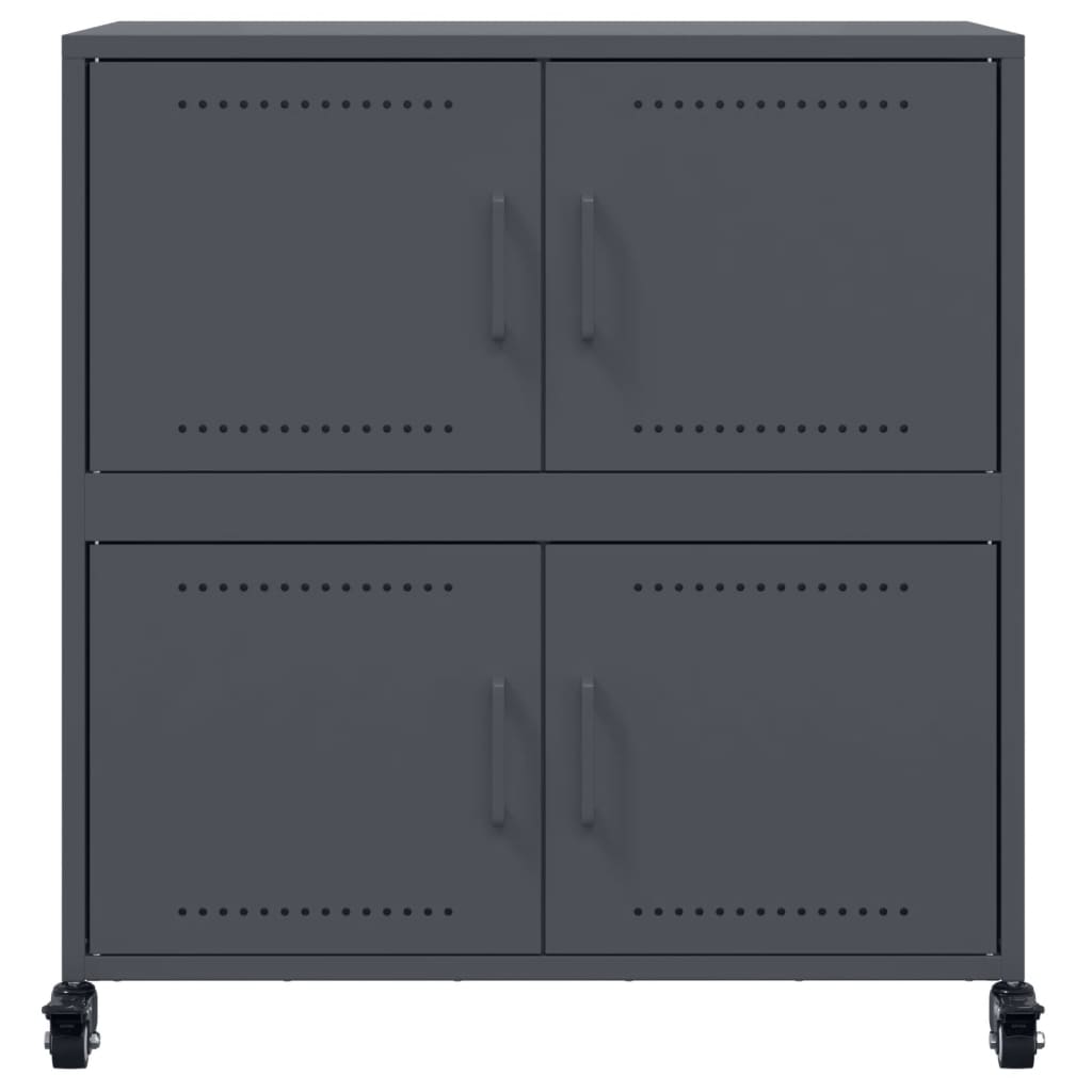 Credenza Antracite 68x39x72 cm in Acciaio