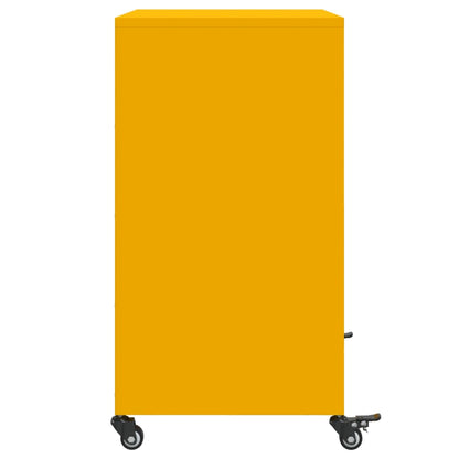 Credenza Giallo Senape 68x39x72 cm in Acciaio