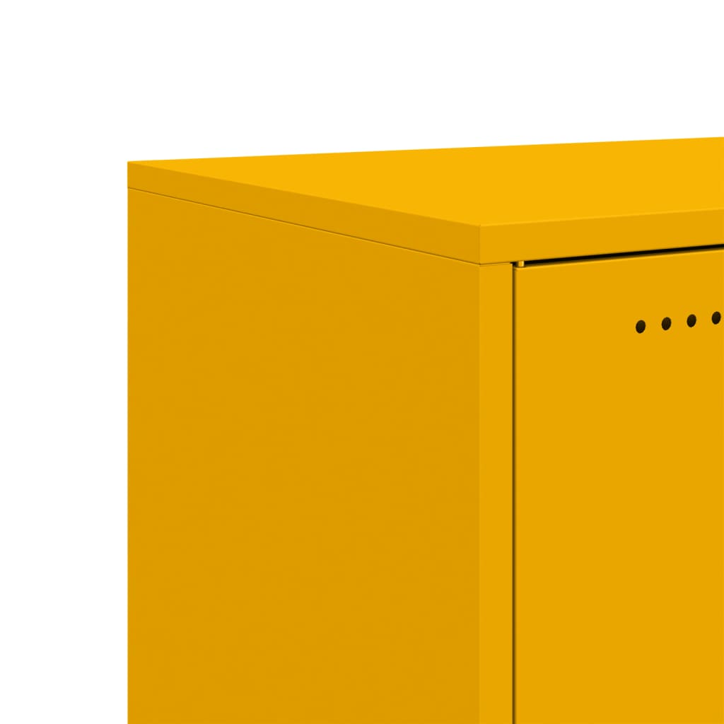 Credenza Giallo Senape 68x39x72 cm in Acciaio