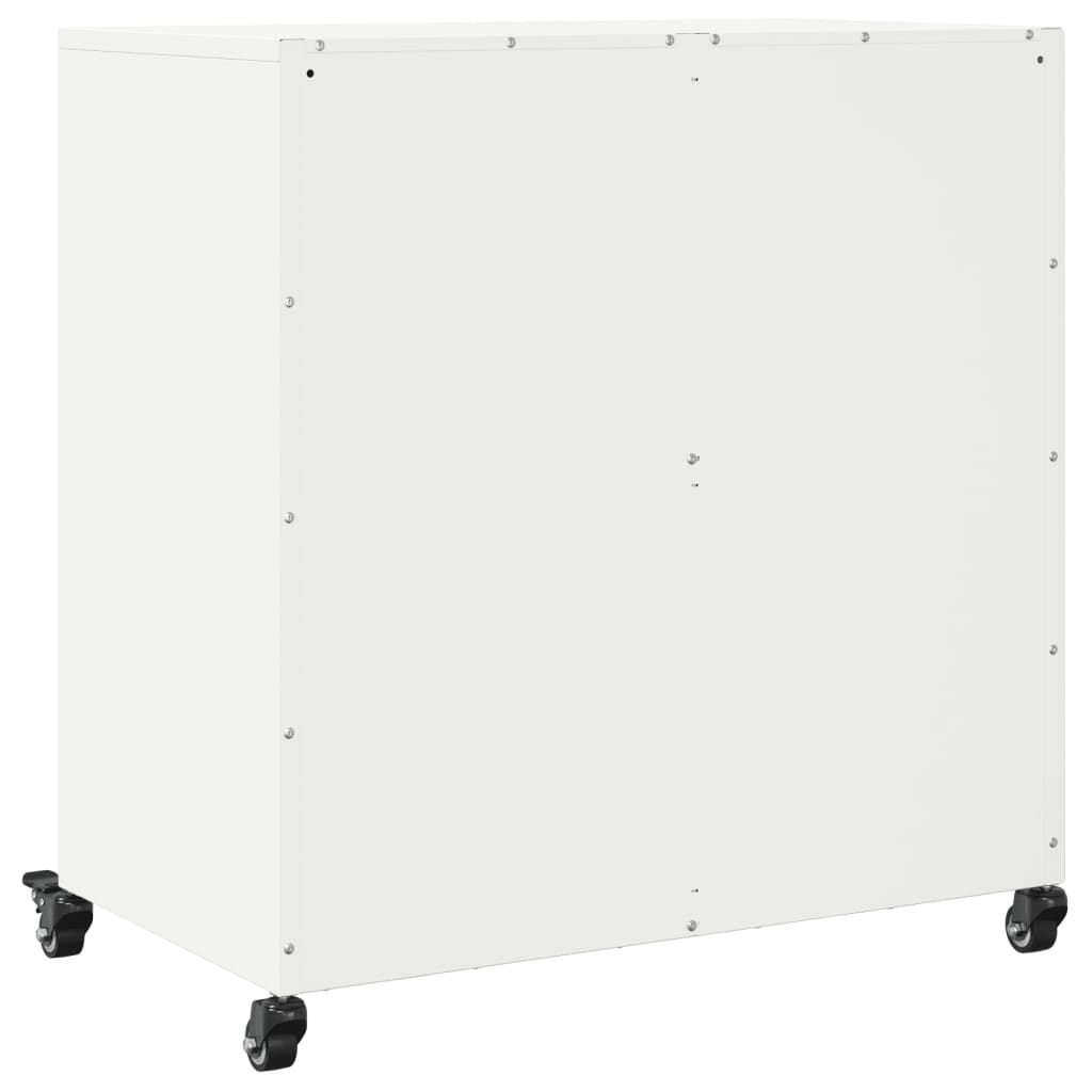 Credenza Bianca 68x39x72 cm in Acciaio