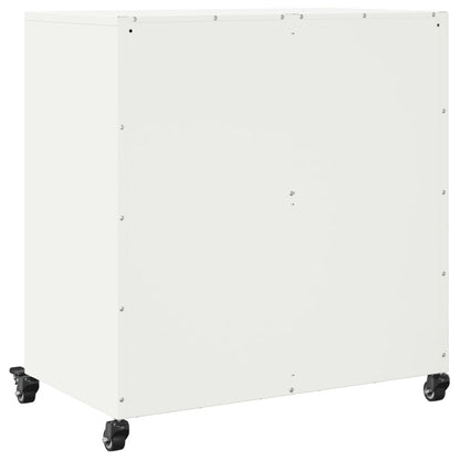 Credenza Bianca 68x39x72 cm in Acciaio - homemem39