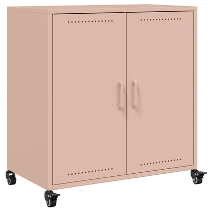 Credenza Rosa 68,5x39x72 cm in Acciaio Laminato a Freddo