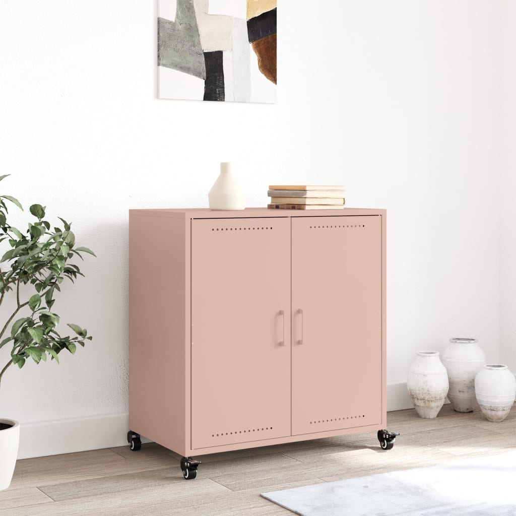 Credenza Rosa 68x39x72 cm in Acciaio - homemem39