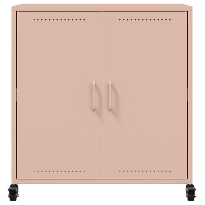 Credenza Rosa 68,5x39x72 cm in Acciaio Laminato a Freddo