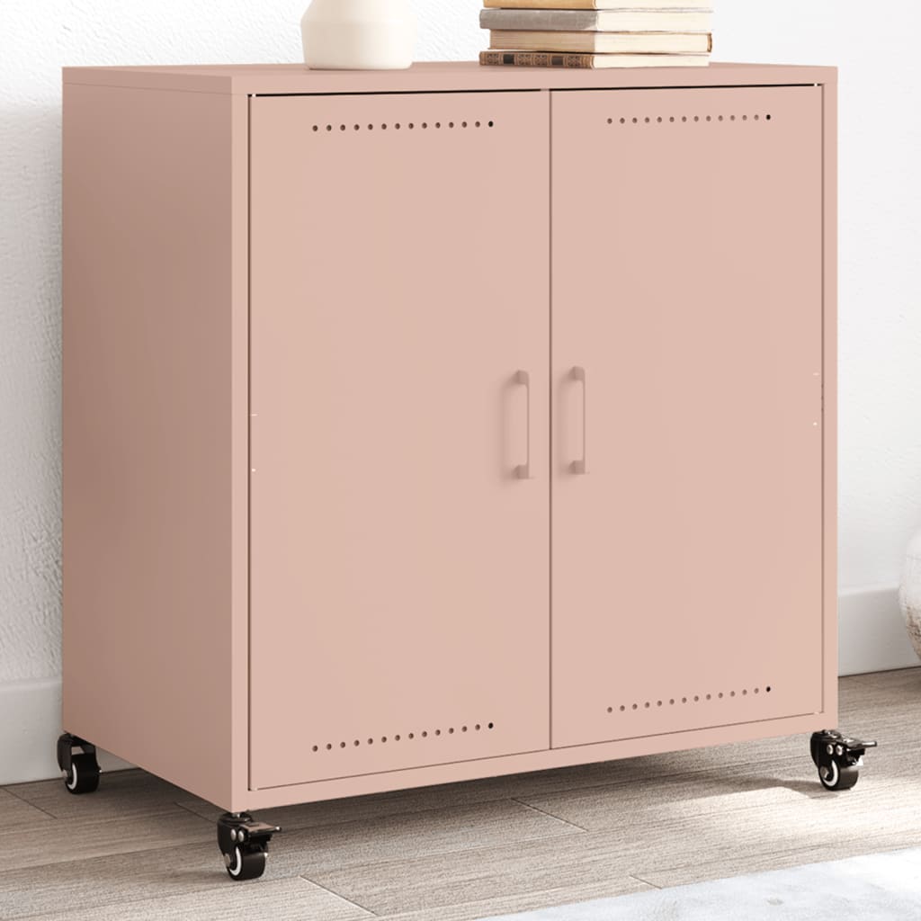 Credenza Rosa 68x39x72 cm in Acciaio - homemem39