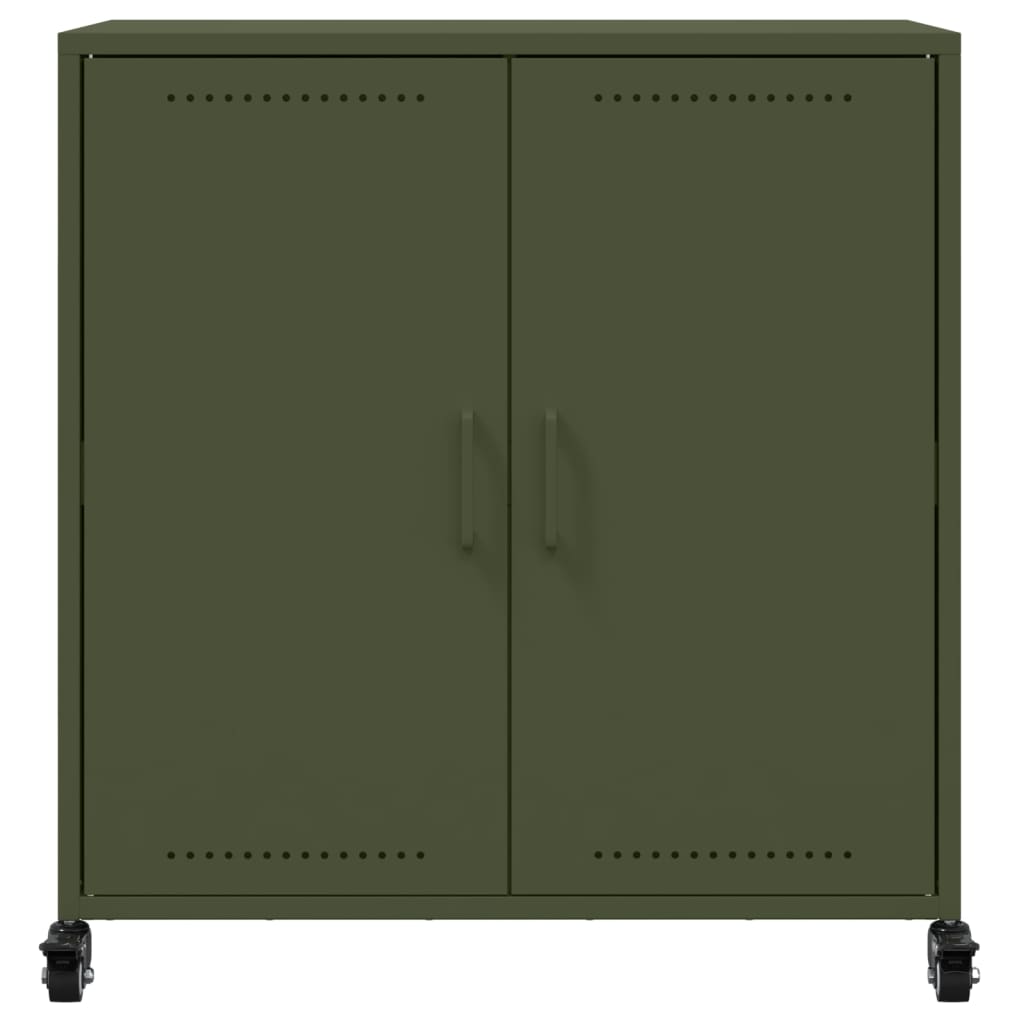 Credenza Verde Oliva 68x39x72 cm in Acciaio