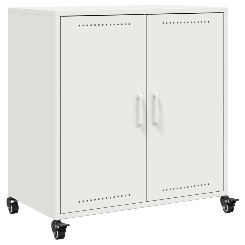 Credenza Bianca 68x39x72 cm in Acciaio