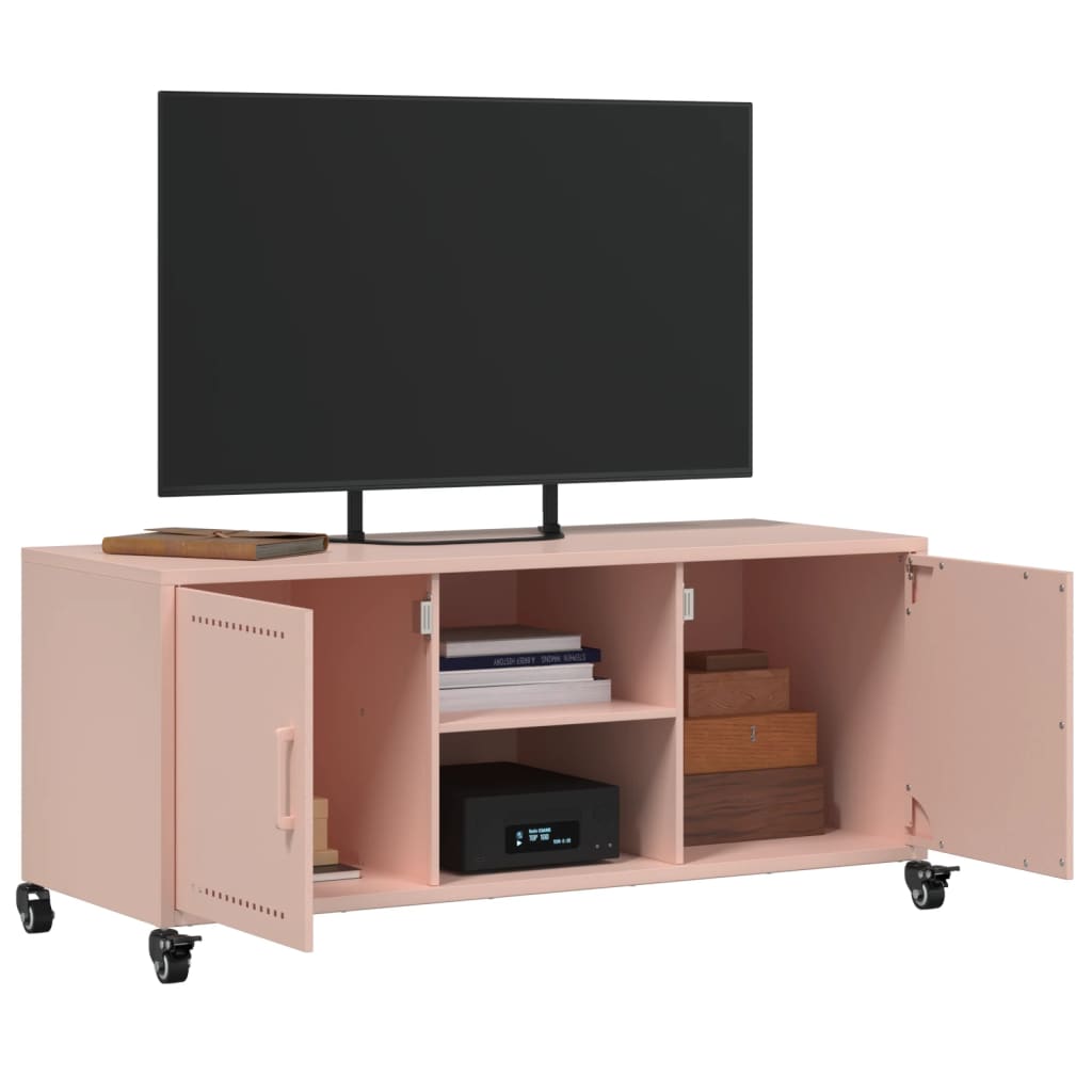Mobile TV Rosa 100,5x39x43,5 cm in Acciaio - homemem39