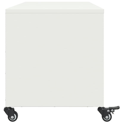 Mobile TV Bianco 100,5x39x43,5 cm in Acciaio - homemem39