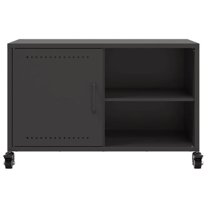 Mobile TV Nero 68x39x43,5 cm in Acciaio - homemem39