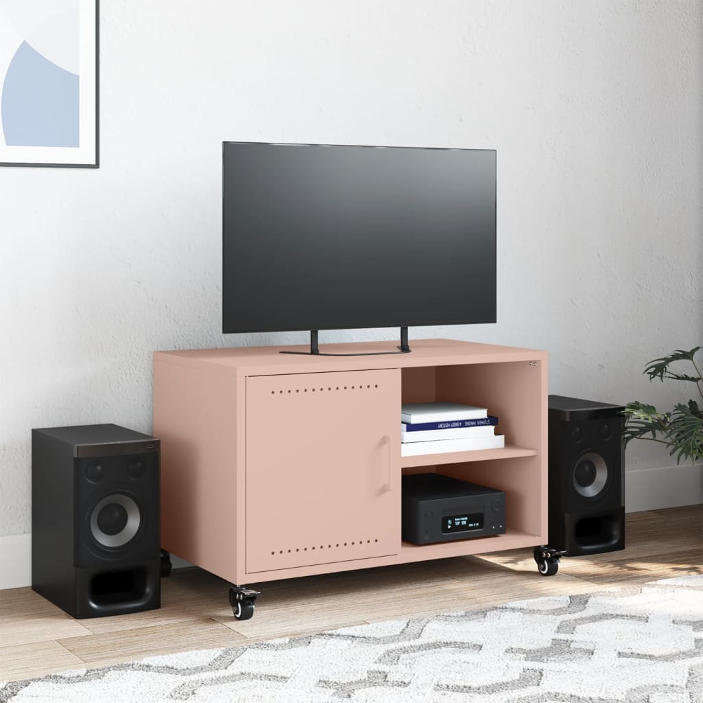 Mobile TV Rosa 68x39x43,5 cm in Acciaio - homemem39