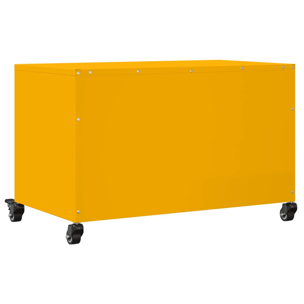 Mobile TV Giallo Senape 68x39x43,5 cm in Acciaio - homemem39
