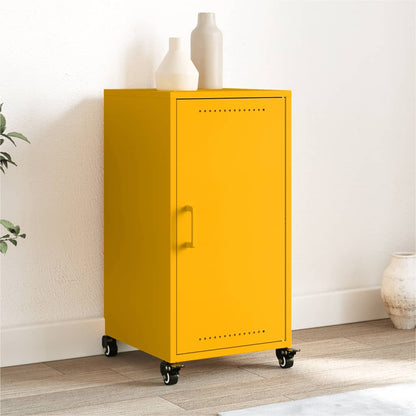 Credenza Giallo Antracite 36x39x72 cm Acciaio Laminato a Freddo - homemem39