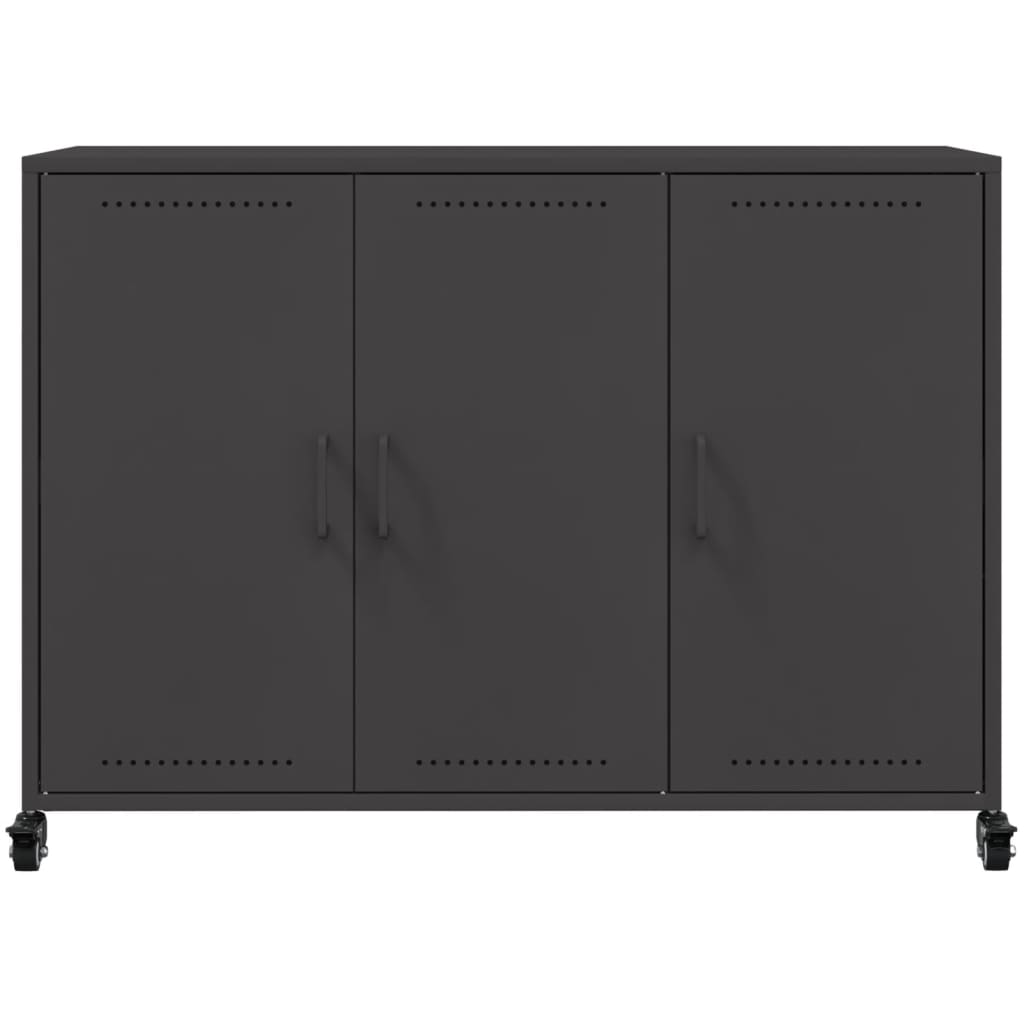 Credenza Nera 100,5x39x72 cm in Acciaio