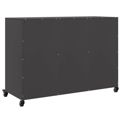 Credenza Nera 100,5x39x72 cm in Acciaio