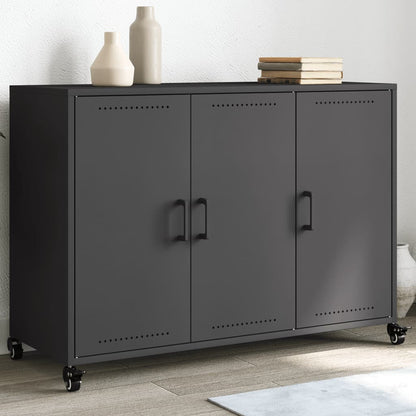 Credenza Nera 100,5x39x72 cm in Acciaio