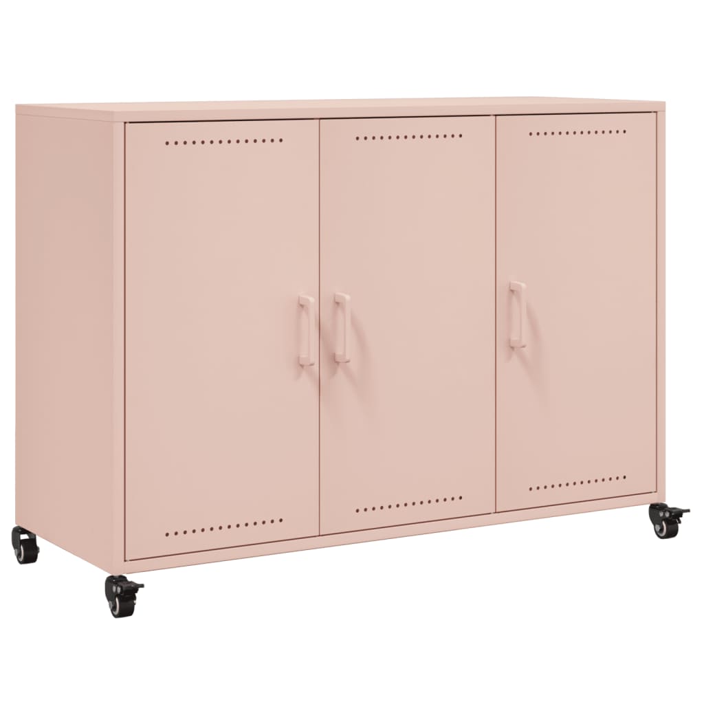 Credenza Rosa 100,5x39x72 cm in Acciaio - homemem39