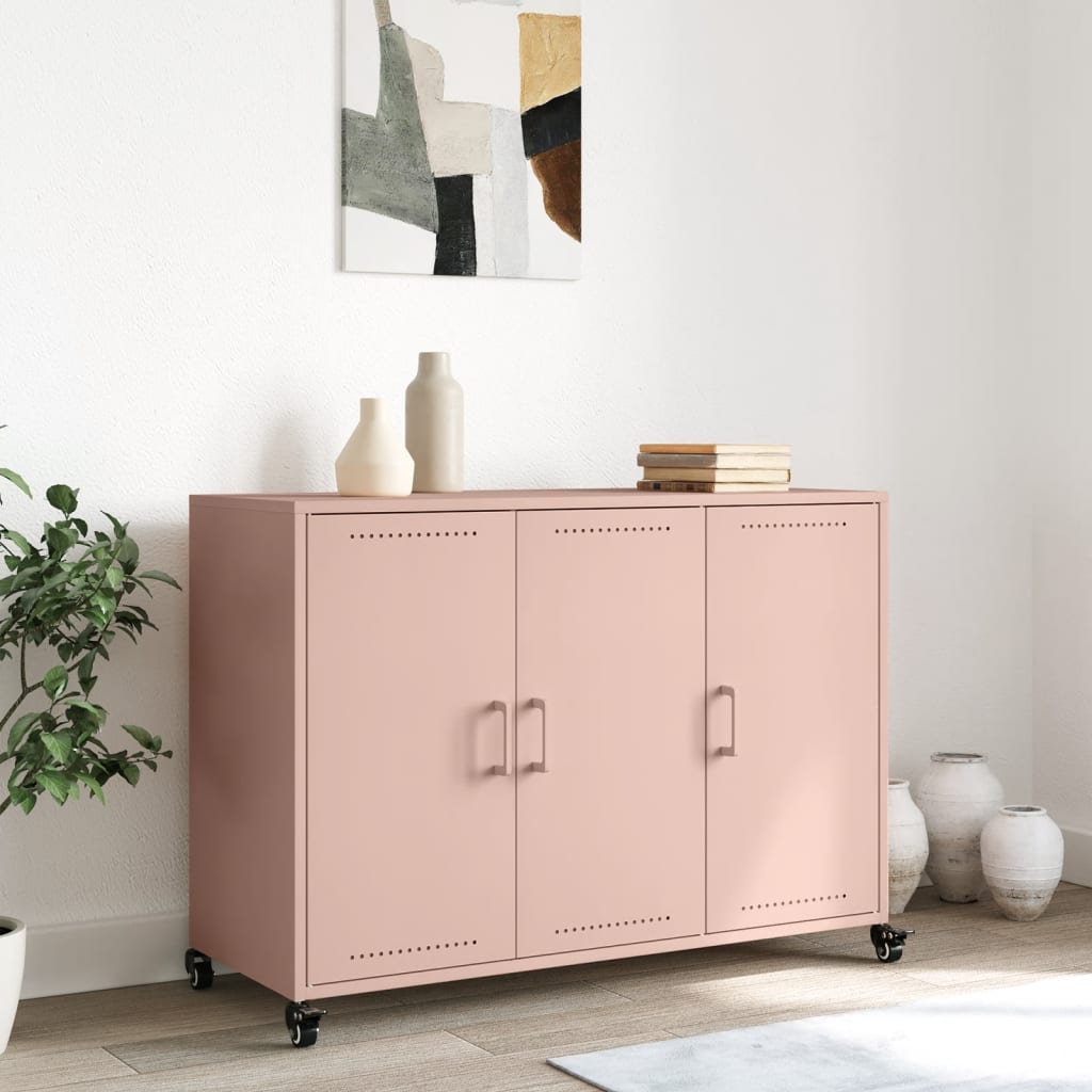 Credenza Rosa 100,5x39x72 cm in Acciaio