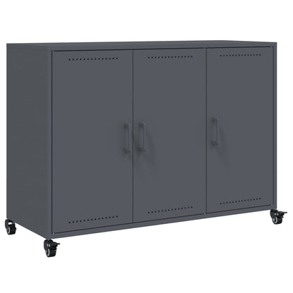 Credenza Antracite 100,5x39x72 cm in Acciaio - homemem39
