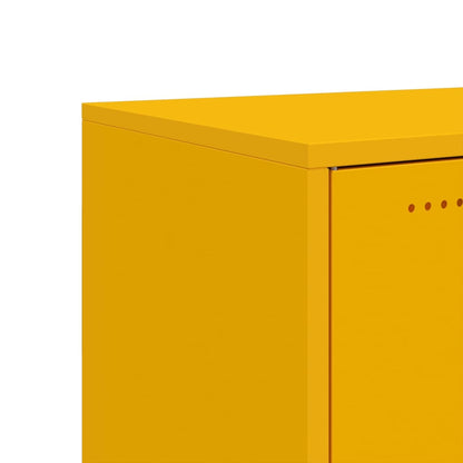 Credenza Giallo Senape 100,5x39x72 cm in Acciaio