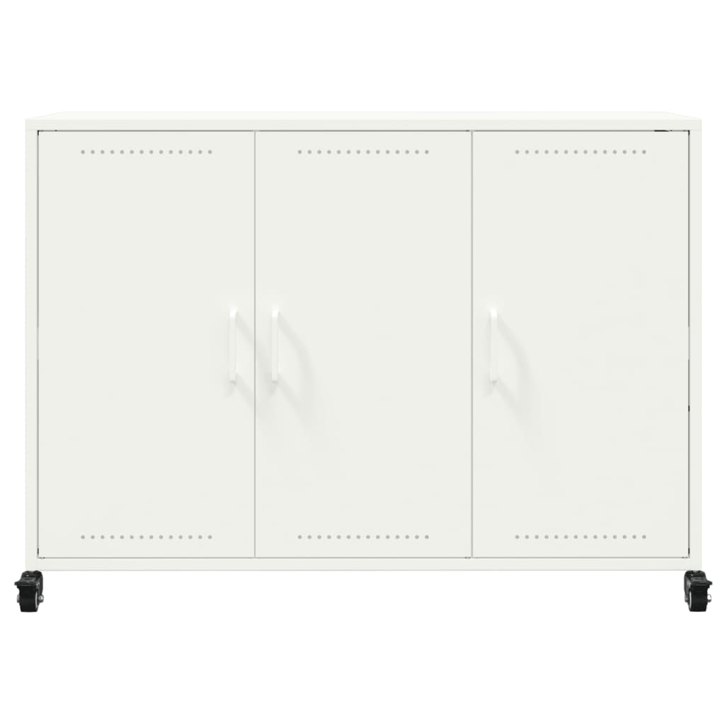 Credenza Bianca 100,5x39x72 cm in Acciaio