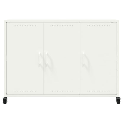 Credenza Bianca 100,5x39x72 cm in Acciaio