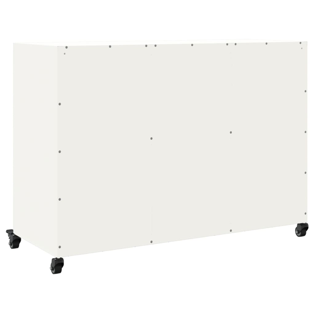 Credenza Bianca 100,5x39x72 cm in Acciaio